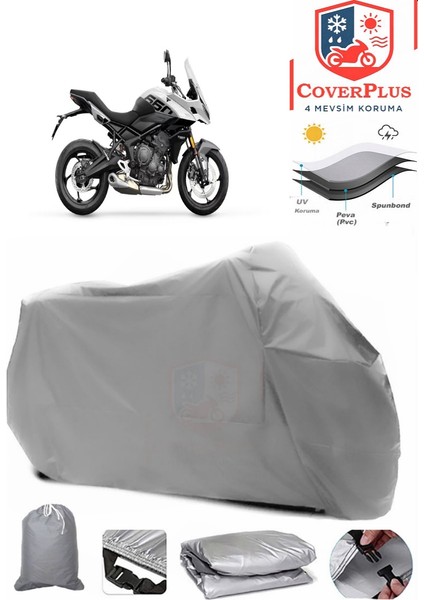 Triumph Tiger 660 Gri Motorsiket Brandası Motor Örtüsü Çadır Su Geçirmez Motosiklet Kılıfı Motor Brandası