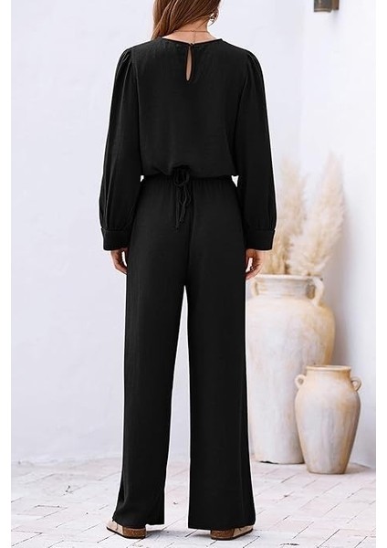 Keten Yazlık Yüksel Bel Pantolon Balon Kol Tasarım Bluz Ikili Takım Alt Üst fırsatları