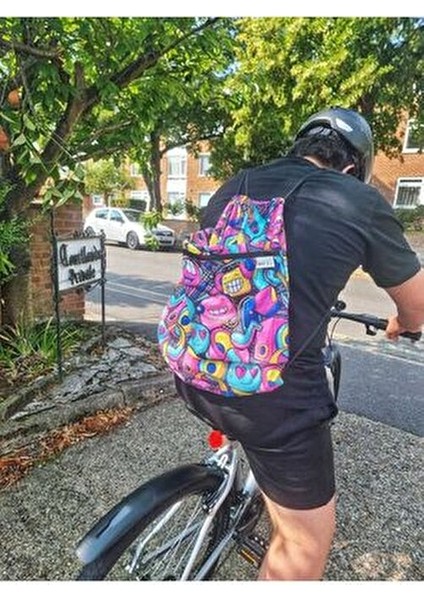 Su Geçirmez Ön Gözlü Spor Çantası Renkli Polyester 40x50 cm Çocuklar İçin