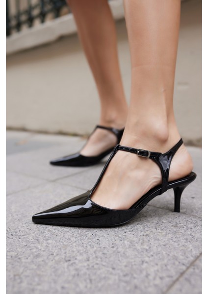 Matteo Kadın Vızon Rugan Topuklu Ayakkabi