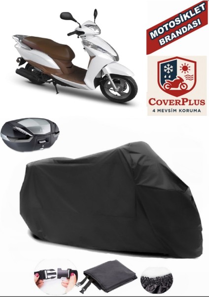 Motoran Elite Siyah Arka Çanta Uyumlu Motorsiket Brandası Motor Örtüsü Çadır Su Geçirmez Motosiklet Kılıfı Motor Brandası