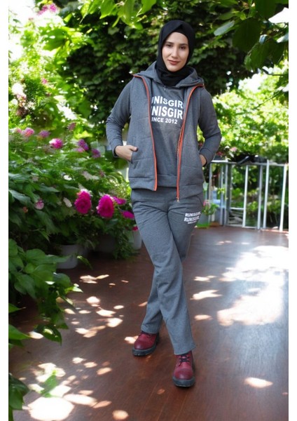Kışlık Şık Rahat Üçlü Kadın Eşofman Takımı