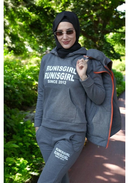 Kışlık Şık Rahat Üçlü Kadın Eşofman Takımı modelleri