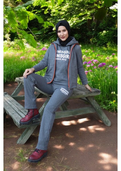 Kışlık Şık Rahat Üçlü Kadın Eşofman Takımı indirimleri