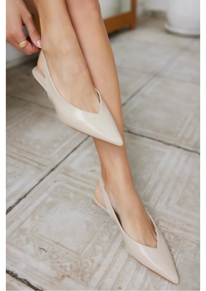 Olise Kadın Bej Mat Mını Topuk Ayakkabi fırsatları