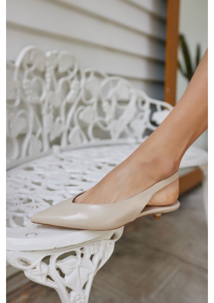 Olise Kadın Bej Mat Mını Topuk Ayakkabi indirimleri