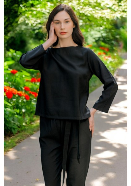 Yazlık Beli Kemerli Alt Üst Şık Keten Takım indirimleri