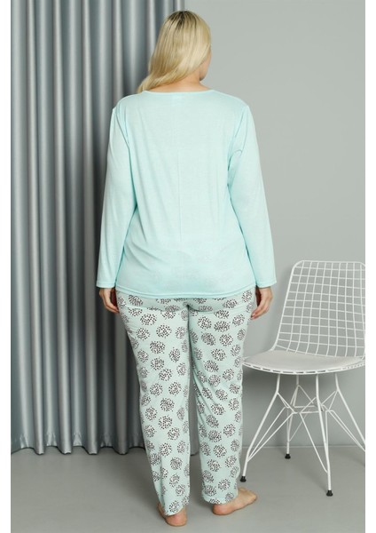Kadın Büyük Beden Penye Uzun Kol Pijama Takım indirimleri