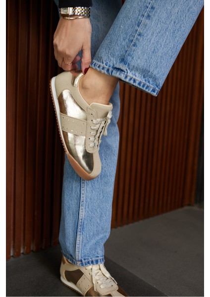 April Kadın Altın Bagcıklı Sneaker modelleri