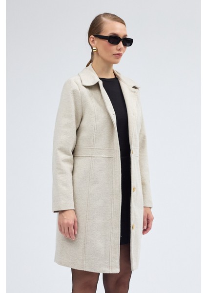 Dikiş Detaylı Tasarım Kaşe Kaban