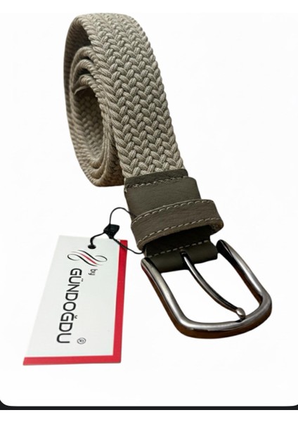 Bej Renk Elastik Lastikli Örgü Kemer fırsatları