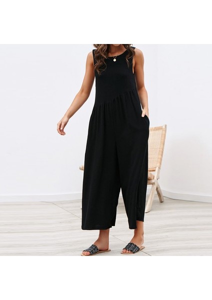 Keten Yazlık Günlük Sırt Dekolteli Salaş Kadın Tulum fiyatları