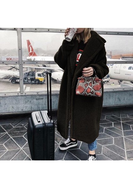 Peluş Kışlık Kadın Düğmeli Tüylü Ceket fiyatları