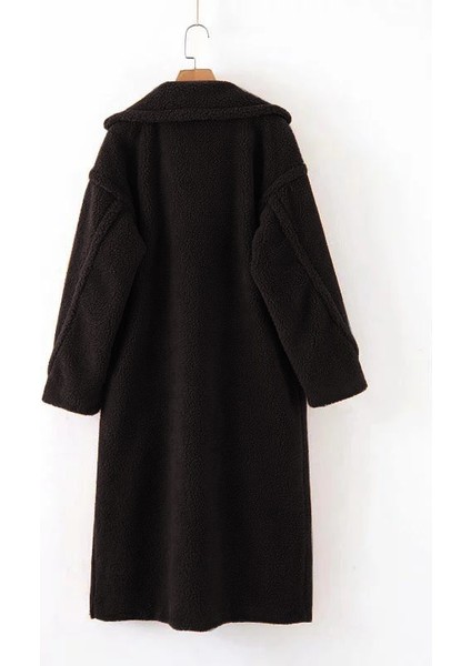 Peluş Kışlık Kadın Düğmeli Tüylü Ceket modelleri