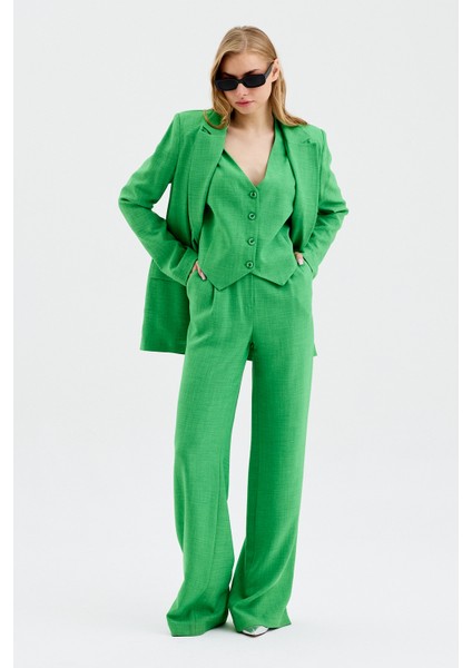 Kadın Yeşil Yelekli Üçlü Takım fiyatları