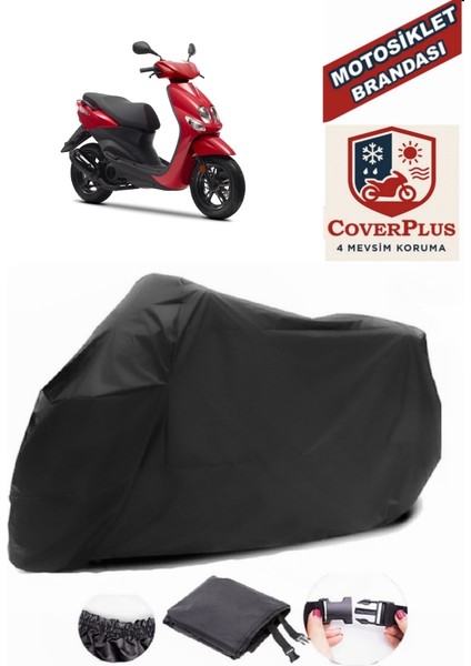 Yamaha Neos Motor Brandası Siyah Motorsiket Brandası Motor Örtüsü Çadır Su Geçirmez Motosiklet Kılıfı Motor Brandası