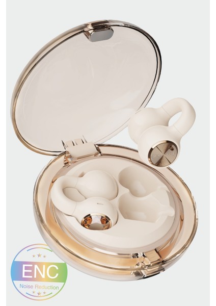 AP07-011 Küpe Tipi Bluetooth Kulaklık Krem fiyatları