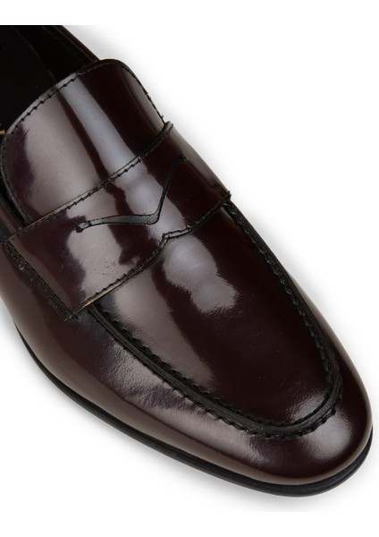 Erkek Bordo Hakiki Deri Loafer Ayakkabı - 01988MBRDC01 indirimleri