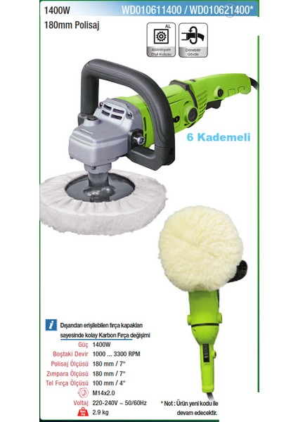 1400W 180 mm Polisaj Makinesi fiyatları