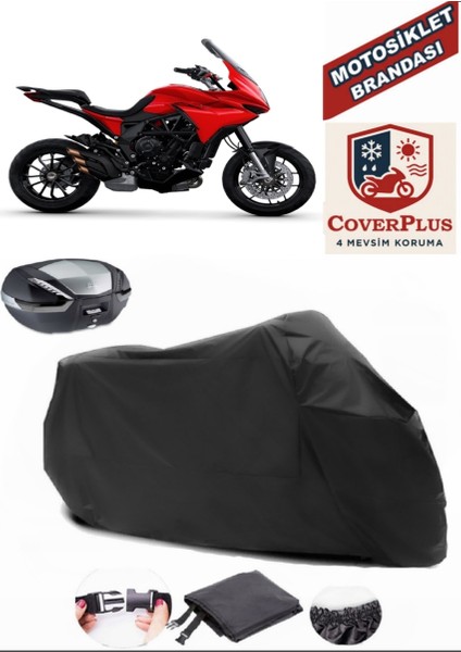 Mv Agusta Turismo Veloce Motor Brandası Siyah Arka Çanta Uyumlu Motorsiket Brandası Motor Örtüsü Çadır Su Geçirmez Motosiklet Kılıfı Motor Brandası