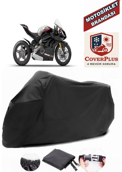 Ducati Panigale V4 Sp Siyah Motorsiket Brandası Motor Örtüsü Çadır Su Geçirmez Motosiklet Kılıfı Motor Brandası