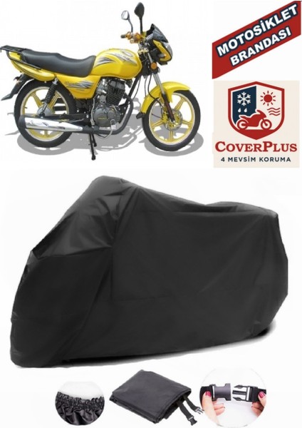 Arora Ar 100-19 Elegant Siyah Motorsiket Brandası Motor Örtüsü Çadır Su Geçirmez Motosiklet Kılıfı Motor Brandası