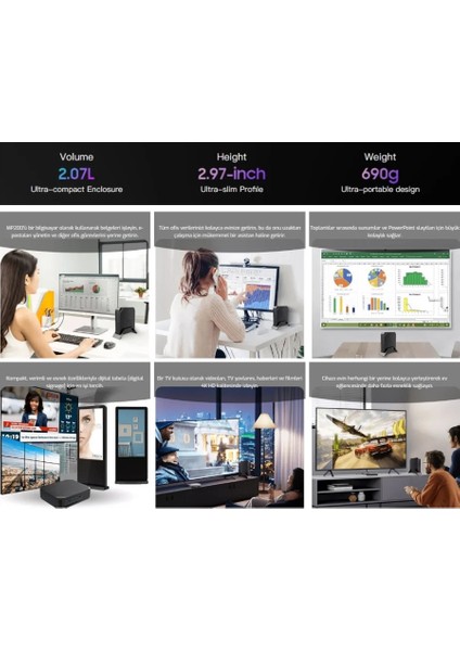 MP200 Minipc Intel I9 11900 4.9GHZ/16GB/1TB/WIN11 Pro fiyatları