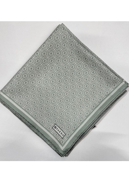 Tivil Monogram Ipek Eşarp 41408-Açık yeşil