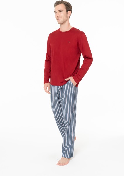 Erkek Bordo Pijama Takım