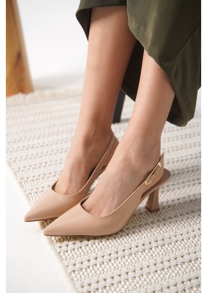 Modaserdem Ophelia Kadın Nude Rugan Topuklu Ayakkabı