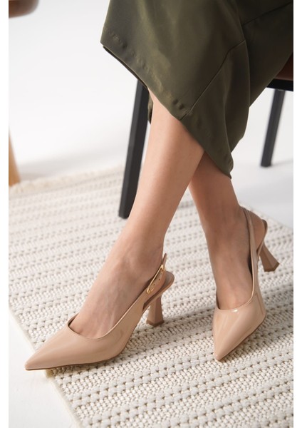 Modaserdem Ophelia Kadın Nude Rugan Topuklu Ayakkabı indirimleri