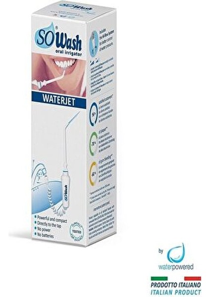 Waterjet Ağız Duşu Orta Sertlikte Fırça Kılı ile Pratik Kullanım 1 Parça İtalya Menşeli modelleri