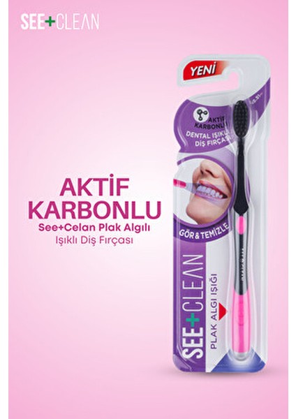 See + Clean Diş Fırçası Orta Sertlikte Aktif Karbon Teknolojisi Pembe Renkli fırsatları
