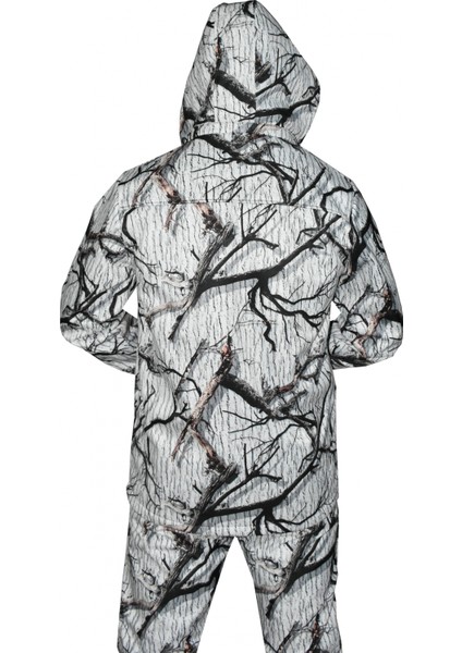 Beyaz Soft Shell Mont Avcı Saz Kar Desen Çift Kat Polarlı fırsatları