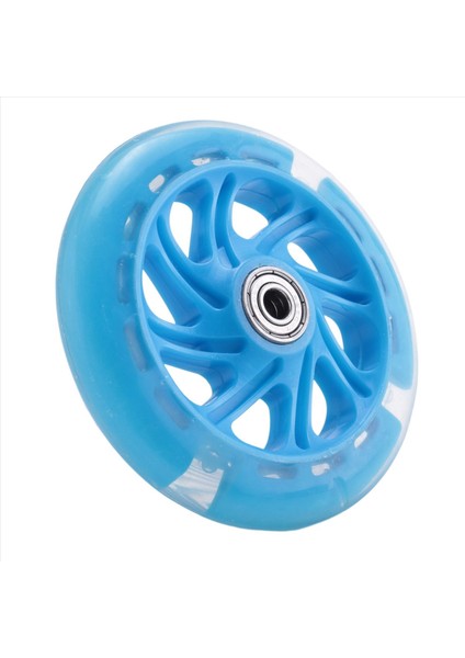 1paır 120MM Çocuk Scooter LED Işıklar Yatakları ile Yanıp Sönen Tekerlekler Ön/arka LED Yanıp Sönen Scooter Tekerlekler, Mavi (Yurt Dışından) indirimleri