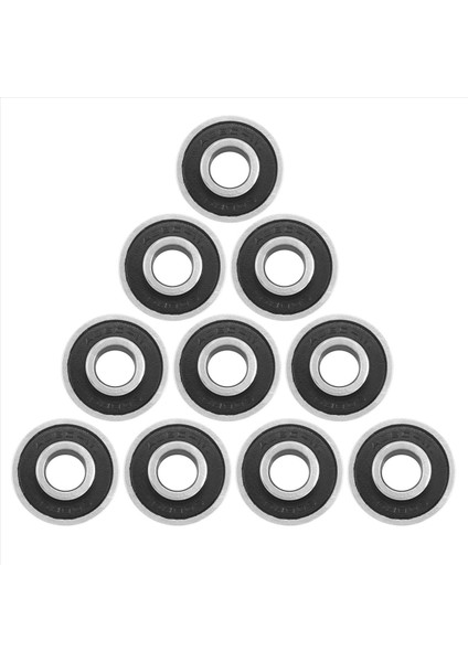 10PCS 608-2RS Longboard Entegre Yatak Kaykay Tekerleği Yatağı Sline Silindir Skate R Biriken 8X22X12.6MM, Siyah (Yurt Dışından)
