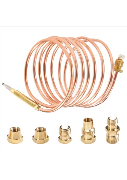 1500MM Gaz Sobası Evrensel Termokupl Kiti M6X0.75 Taşma Somunlu (Beş) Yedek Termokupl (Yurt Dışından) modelleri