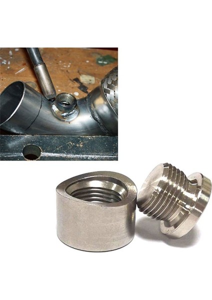 Conta Paslanmaz Çelikler ile Oksijen Sensör Bung Geniş Bant Somun Takma Kaynak Bungs M18X1.5 Araç Aksesuarları (Yurt Dışından) modelleri
