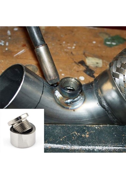Conta Paslanmaz Çelikler ile Oksijen Sensör Bung Geniş Bant Somun Takma Kaynak Bungs M18X1.5 Araç Aksesuarları (Yurt Dışından) fırsatları