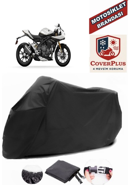 Triumph Speed Triple 1200 Rr Motor Brandası Siyah Motorsiket Brandası Motor Örtüsü Çadır Su Geçirmez Motosiklet Kılıfı Motor Brandası
