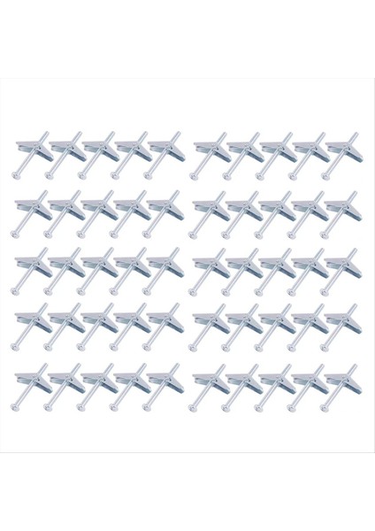 50PCS 1/8 Inç Alçıpan Için Geçiş Cıvataları, Ağır Hizmet Tipi Alçıpan Ankrajları Seti, Kuru Duvar Ankrajları ve Vidalar Tavan Için (Yurt Dışından)
