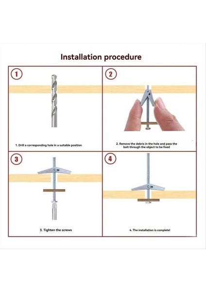 50PCS 1/8 Inç Alçıpan Için Geçiş Cıvataları, Ağır Hizmet Tipi Alçıpan Ankrajları Seti, Kuru Duvar Ankrajları ve Vidalar Tavan Için (Yurt Dışından) fırsatları