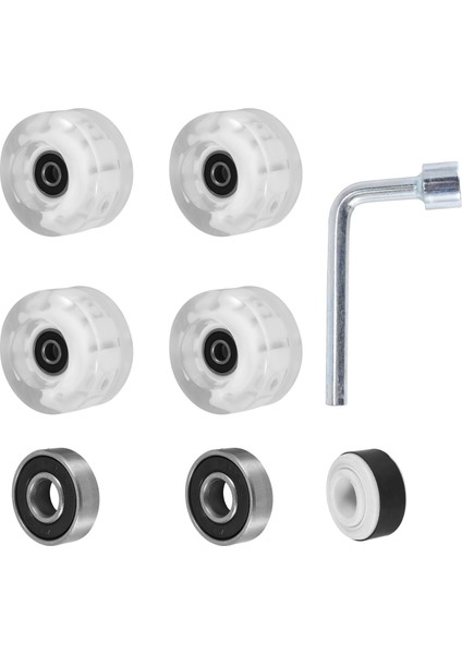 4pcs Roller Skate Wheels Işık Işık, Rulmanlar Dış Mekan Silindir Skate Wheels Flash, Çift Sıralı Paten Için (Yurt Dışından) fiyatları