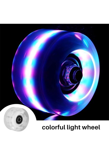 4pcs Roller Skate Wheels Işık Işık, Rulmanlar Dış Mekan Silindir Skate Wheels Flash, Çift Sıralı Paten Için (Yurt Dışından) fırsatları