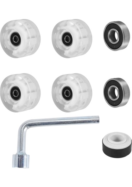 4pcs Roller Skate Wheels Işık Işık, Rulmanlar Dış Mekan Silindir Skate Wheels Flash, Çift Sıralı Paten Için (Yurt Dışından) indirimleri