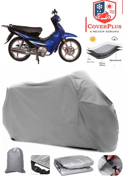 Bisan Motocup 100 Motor Brandası Gri Motorsiket Brandası Motor Örtüsü Çadır Su Geçirmez Motosiklet Kılıfı Motor Brandası