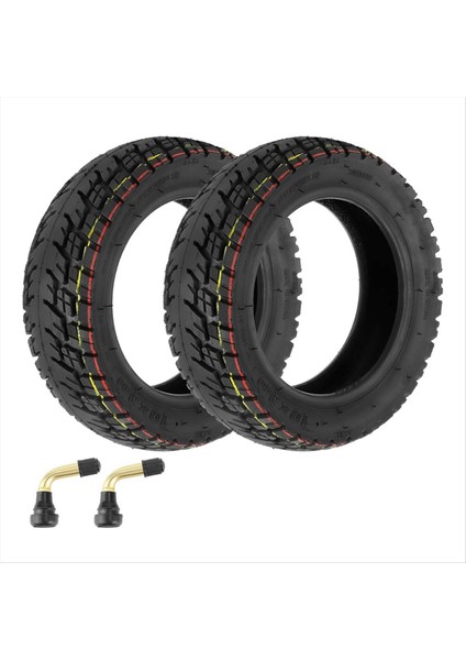 10X3 Off-Road Lastik 10 Inç Iç Tüpsiz Lastik, Dualtron Sıfır 10X Elektrikli Scooter Parçaları (2 Paket) Için Valfli (Yurt Dışından)