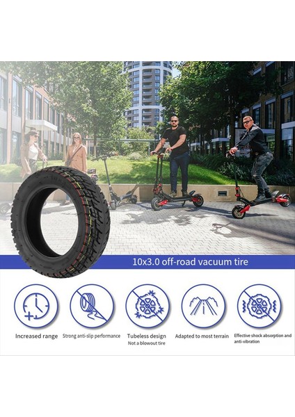10X3 Off-Road Lastik 10 Inç Iç Tüpsiz Lastik, Dualtron Sıfır 10X Elektrikli Scooter Parçaları (2 Paket) Için Valfli (Yurt Dışından) fiyatları