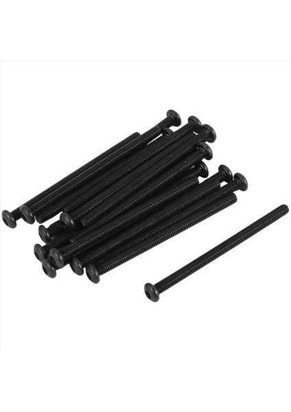 M3 x 45MM Alaşımlı Çelik Altı Soket Düğmesi Kafa Vidaları Siyah 20 Pcs (Yurt Dışından)