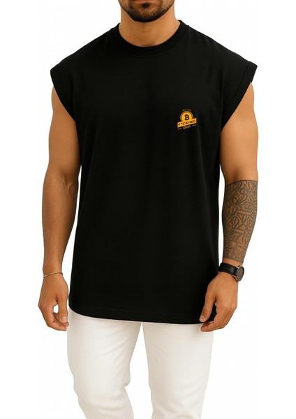 Oversize Buy The F-Cking Dip Bitcoin Cep ve Sırt Tasarımlı Atlet